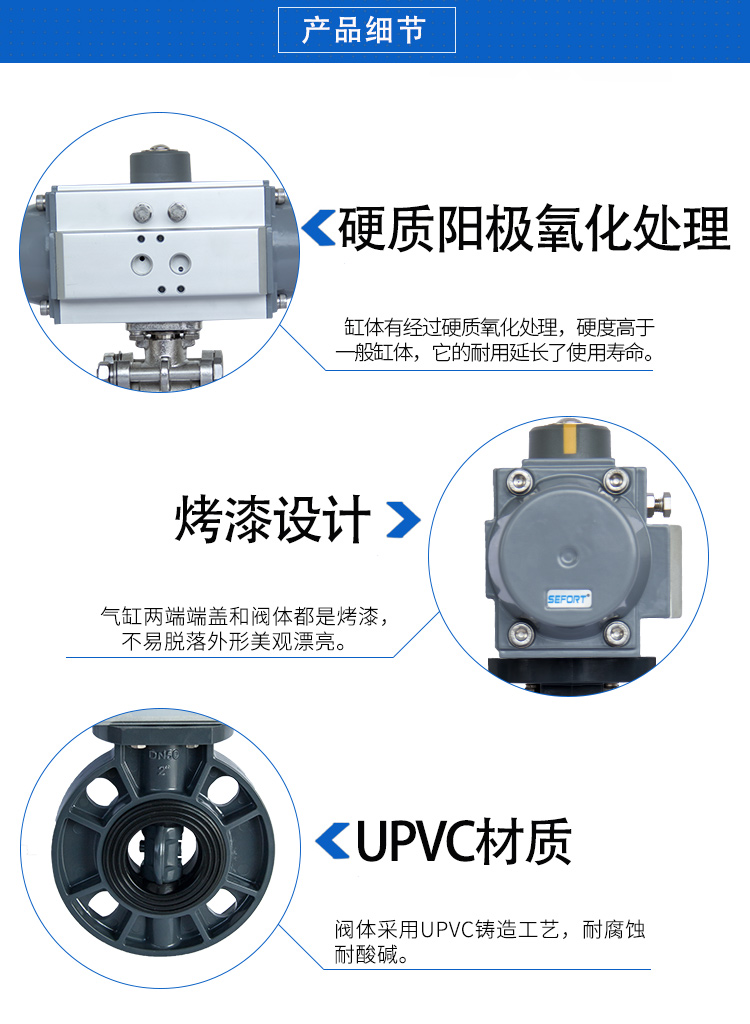 SEFORT氣動(dòng)PVC蝶閥/對夾蝶閥